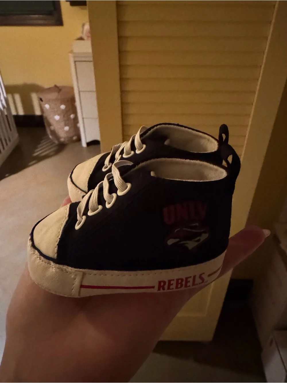 Rebels Black & Cream Baby/Toddler Sneakers 0-6 months